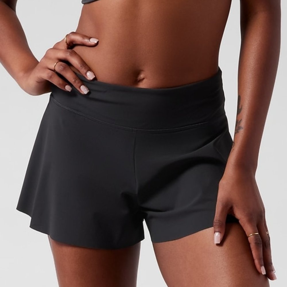 Athleta Makani Swim Short, Size S, Black